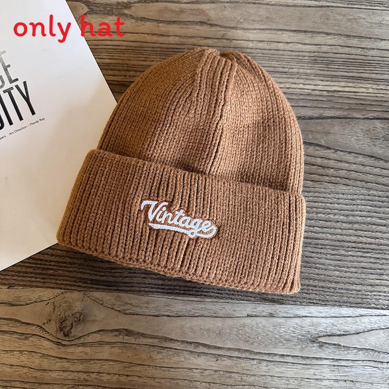 Embroidery Letter Fashion Neutral Casual Warm Knitted Hat For Autumn Winter And