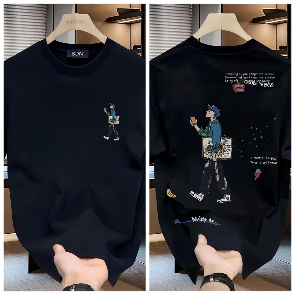 Men Anime Graphic T-shirt Japanese Manga Print Round Neck Short Sleeve Casual Summer Tee with People Everyday