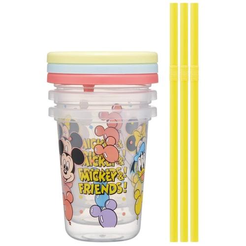 Skater Tumbler with Straw 230ml Made In Japan 3 Pieces Disney Mickey & Friends Balloon SIH2ST