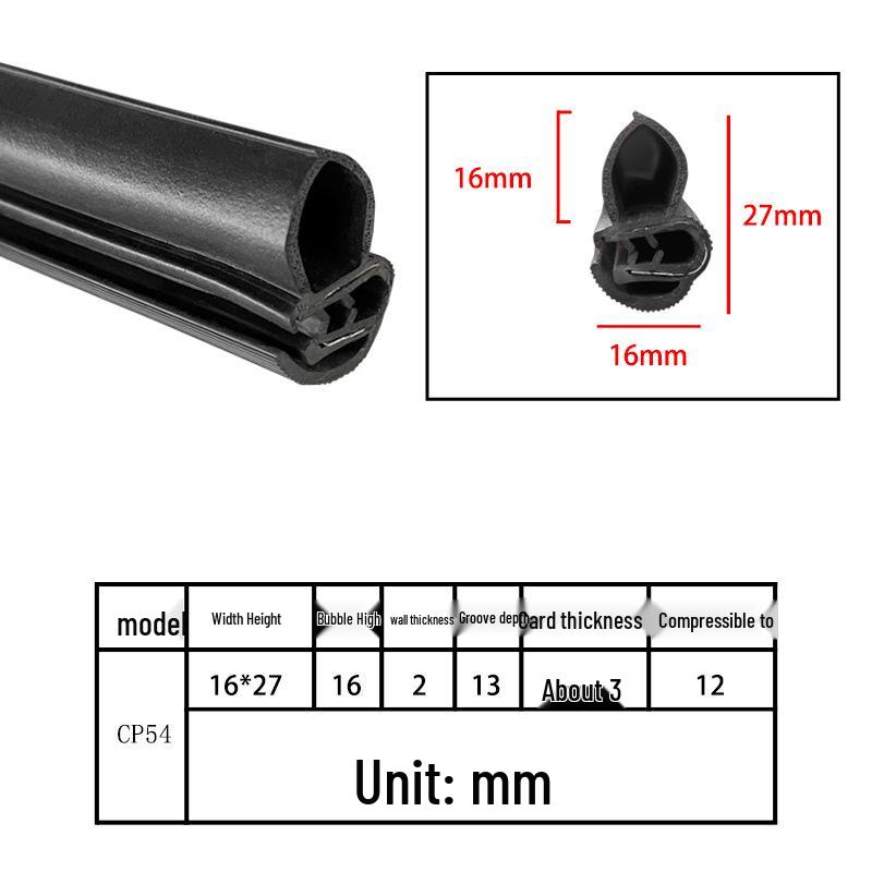 High-Temperature Resistant U-Shaped Rubber Sealing Strip for Dustproofing Electrical Cabinets and Car Doors
