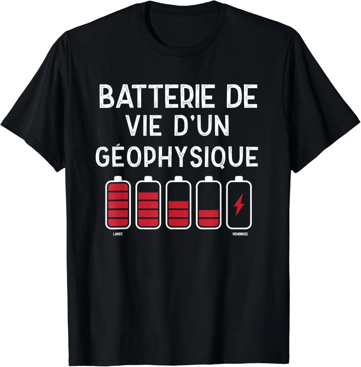 Life Battery Geophysics Funny Geophysics Gifts Unisex T-Shirt L
