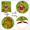 Grinch Chair Back Covers: Christmas Table Decorations Set