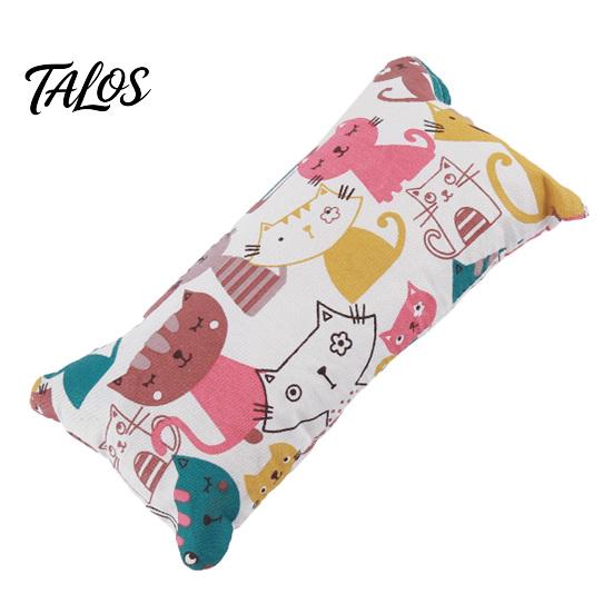 Independent Play Cat Toy Cuddle Pillow Toy, Catnip with Silver Vine, Crinkle Kitten Kicker Rustling Scratch Cute Print Snuggle for Indoor Cats Biting