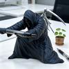 Grim Reaper Pen Holder Gothic Black Cloak Skeleton Pencil Holder 3D Printed Cool Pen Stand for Students Adults Office Desk Accessory