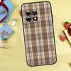Brown Plaid Cover For OnePlus 8T 10T 13 13R 12 12R 11 10 Pro OnePlus Nord CE 4 2 3 Lite N30 N20 N10 Case