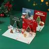 3D Weihnachtskarten zum Falten Frohe Weihnachten Beste Wünsche Karte Weihnachtsgeschenk für Neujahrssegen Dankes-Postkarte Dekoration