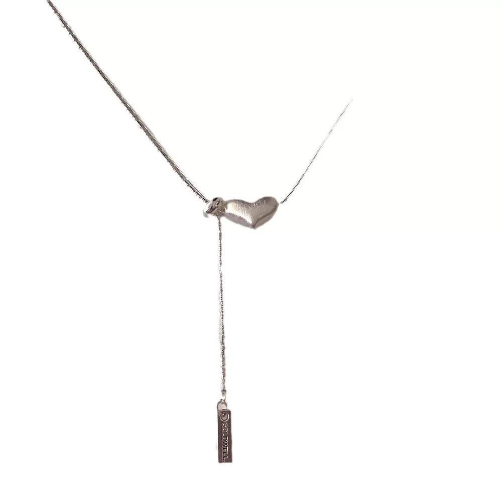 Chaîne de pull longue Pendentif cœur Colliers réglables Pour femmes Mode Nouvelle collection Automne Hiver Bijoux Cadeau Fête Quotidien