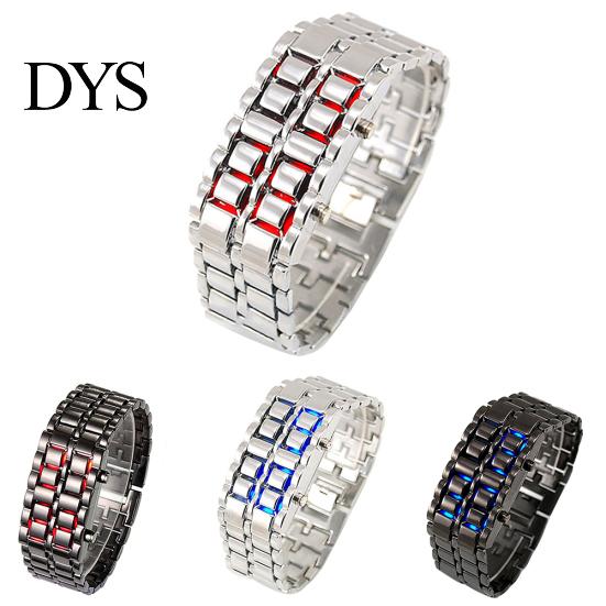 Fashion LED Digital Alloy Men Women Wrist Watch Bracelet Chain Valentines Gift