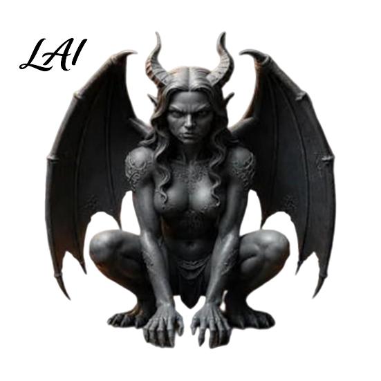 Unique Gift for Goth Lovers Gargoyle Figurine Medieval Dark Winged Statue Resin Gothic Architectural Figure Horn Demon Ornament Office Bookshelf