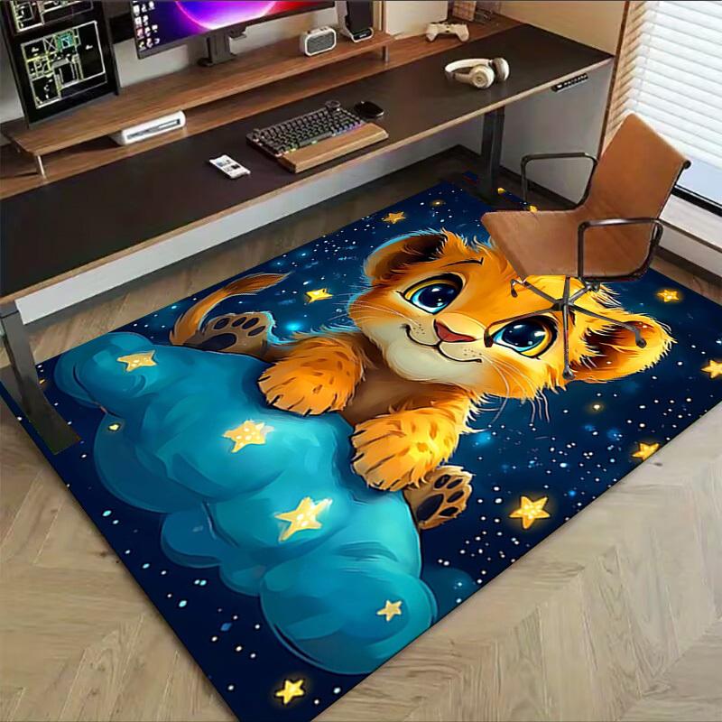 1 Stück Löwenbaby Wolke Extra Groß Rutschfeste Bodenteppich, Büro, Familie, Schlafzimmer, Studio - Großer TeppichJ0414