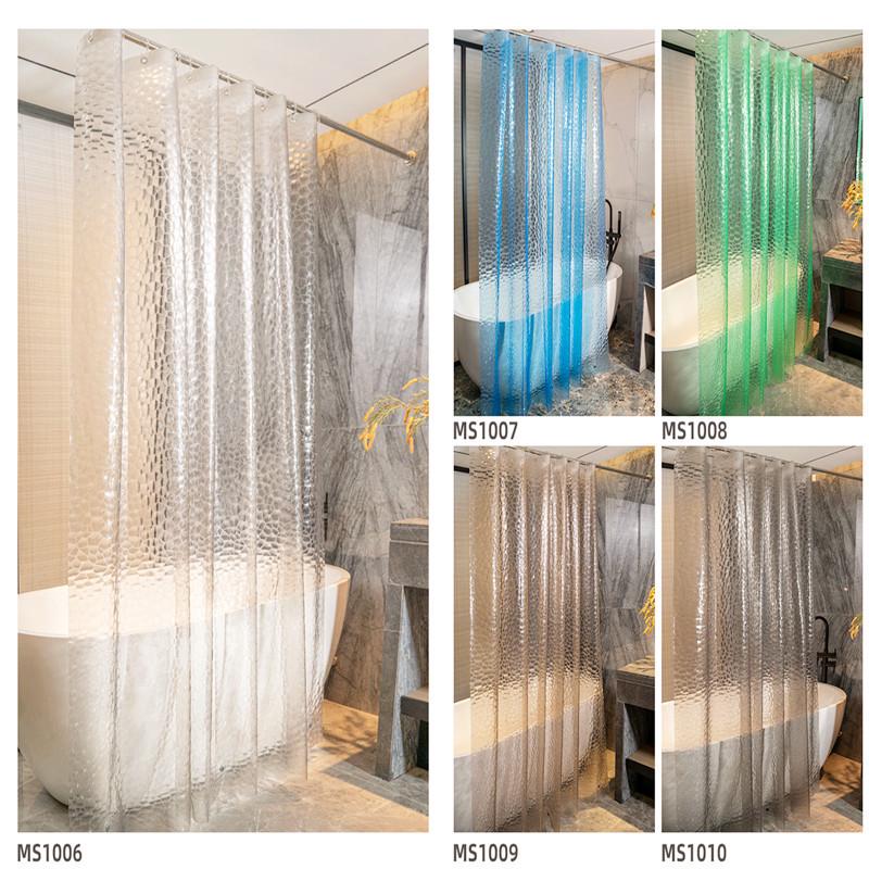 In-Stock 3D PEVA Waterproof Mildew-Resistant Thick Shower Curtain for Bathroom Partition