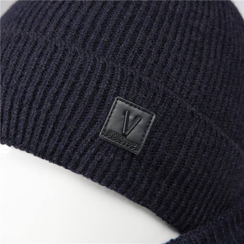 Old hat grandpa men's winter wool hat warm fleece thickened ear protection hat