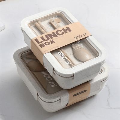 1 Stück Mikrowellen-Lunchbox Umweltfreundlich BPA-frei Weizenstroh Tragbare Bento-Box Küche Lebensmittelbehälter Lunchbox Heimzubehör