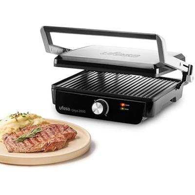 Electric Grill - UFESA - Jaya 2000 - 2000W - Non-stick Plates 29x23.2 Cm - Opening 180