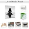 LZIMU Black and White Zen Wall Art Stones In Water Pictures Print On Canvas for Bathroom Yoga Meditation Spa Room Living Room Bedroom Wall