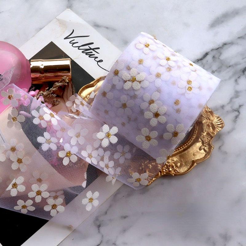 

6 см, 5 ярдов, тюлевая лента с цветочным принтом, рулон ленты «сделай сам», ленты для рукоделия для подарочной упаковки с бантом, сетка с принтом вишни, принадлежности для ткани 5 yards (4.5m)