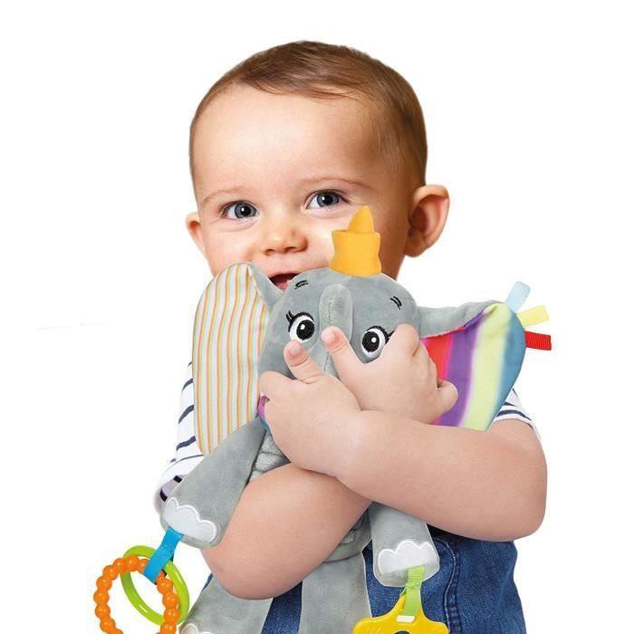 CLEMENTONI Disney Baby - Peluche Premières activités Dumbo - Jeu d'éveil