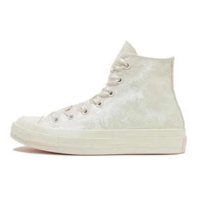 Παπούτσια Κάνβας Chuck All Star Δεκαετίας 1970 με Υφή Φλοράλ High Top Unisex Αθλητικά Παπούτσια Μπεζ A07247C