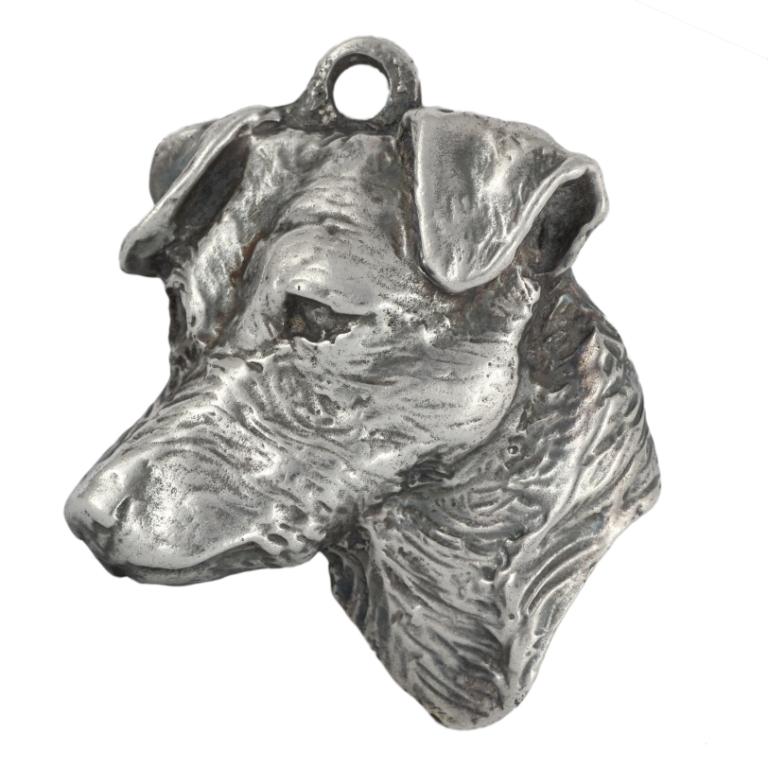 Jack Russell Terrier - Silver-plated Key Ring with Dog, Handbag Decoration, Backpack Pendant by Art-Dog Brand