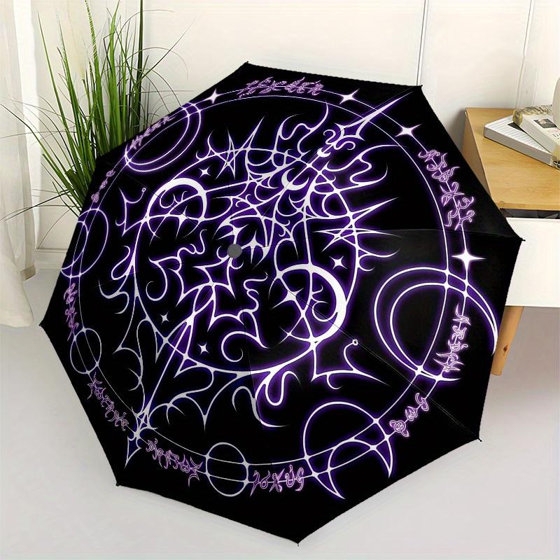 

1pc Ethereal Symbols of Cosmic Balance Umbrella with Plastic Handle,Suitable for All Seasons Home Travel Outdoor UmbrellaM1231
