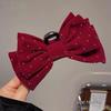 Luxury Starry Sky Rhinestone Bow Hair Clip - Volumizing Shark Clip Accessory