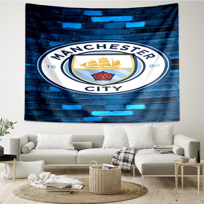 1PC City Football Club Printed Tapestry Room Decoration Wall Hanging for Living Room Bedroom, dormitory, Birthday and Christmas gifts