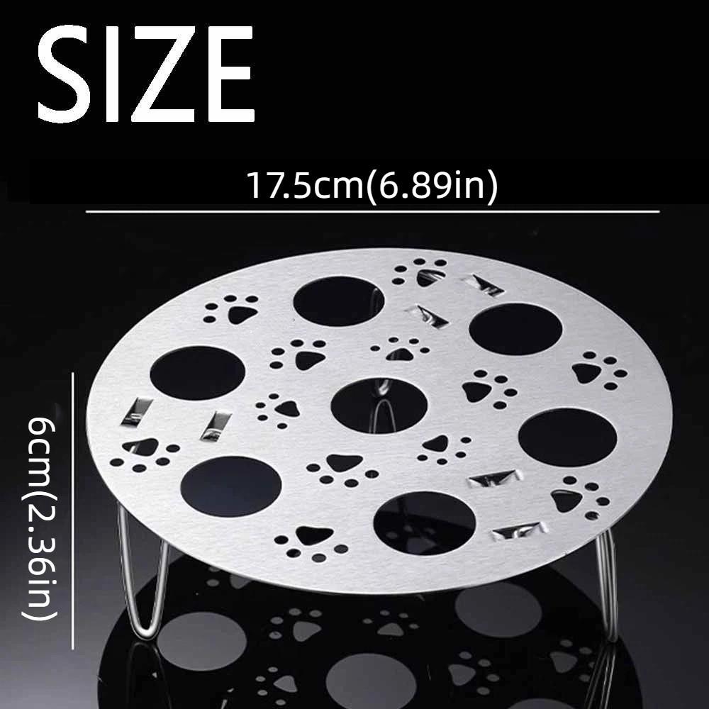 Thickened Stainless Steel Steaming Grid Round Folding Steamed Egg Rack  Steaming Eggs