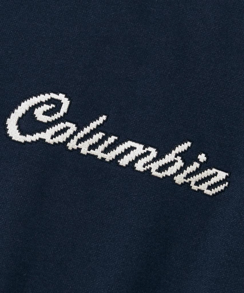 COLUMBIA UNIVERSITY 8Bit Crop Fleece Women Crew Neck _Navy