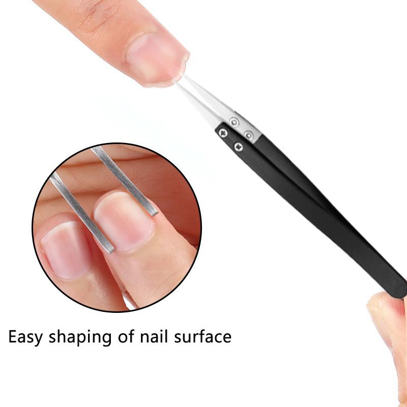 Stainless Steel Nails Shaping Tool Tweezers Nail Extension Clips For Nail Extension Nail Art Manicure