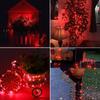 Solar string lights, 2-piece set, total length 200CM, 200 LED solar lights, waterproof, suitable for outdoor use, 8 lighting modes