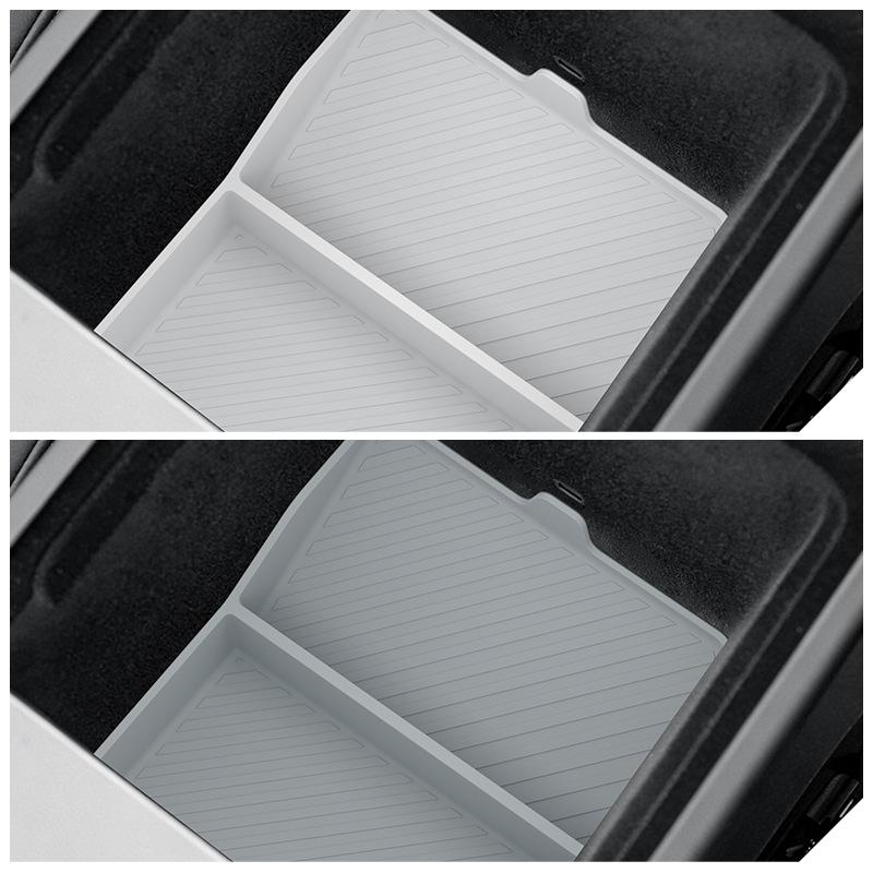 For Tesla Model Y Standard RWD 2026 Armrest Box Storage Box Center Armrest Box Bottom Storage Box Organizer Tray Car Accessories