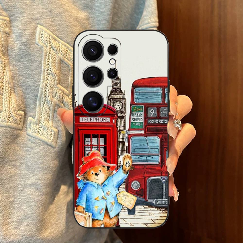 Cute P-Paddingtons Bear Phone Case For Samsung S 24 Fe 25 Ultra Plus 20 Lite 21 30 22 23 24 22 Ultra 5G Fundas