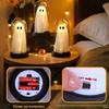 Halloween Specter Decor Light Plastic Battery operated Light Up Specter Warm White Light Cloche Specter Lamp Spooky Room Decor