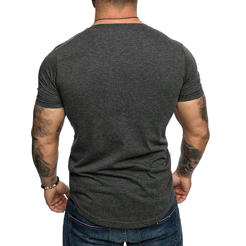 Fashion Men's Casual Fit Short Sleeve Slim Muscle Bodybuilding T-shirt Tee Tops For Ultimate Comfort