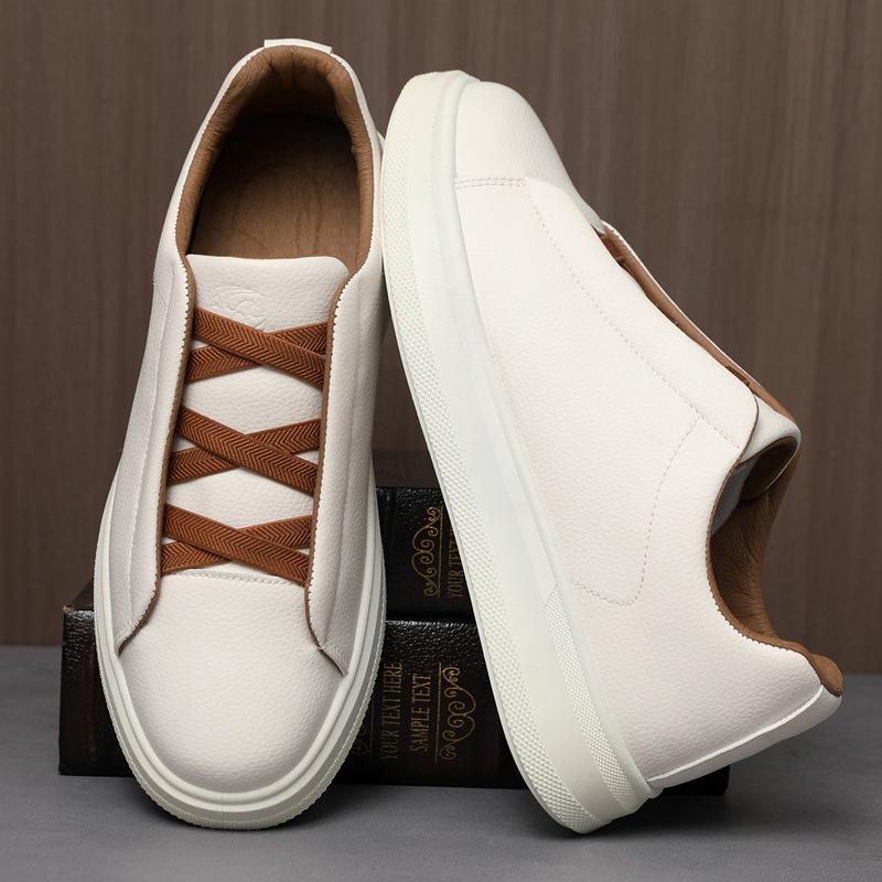 

Shoes men s shoes extra large size 46 board shoes trendy retro low-top casual shoes leather surface soft sole breathable white shoes men 39