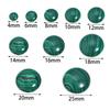 Malachite Natural Stone Beads Cabochon For Jewelry Makin Round Flat Loose Spacer Beads DIY Bracelet Necklace Accessories