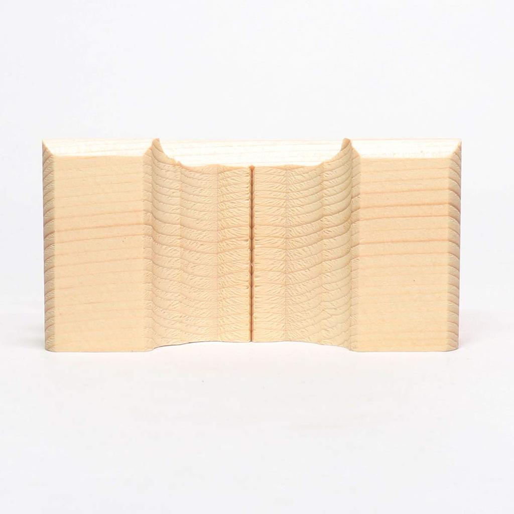 Buddhist altar set, plain wood, three-tiered, 4 sun [4 sun] [9.0 x 4.5 x 21.3cm], talisman section [4.5 x 12.7cm], for memorial services, Obon, and