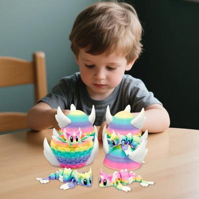 Drukowany 3D Smoczy Kolekcjonerski Mini Jajko z Ruchomym Smokiem w Środku