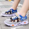 Boys hollow sneakers mesh breathable sneakers spring and autumn fashion new middle-aged and older children's non-slip and lightweight running shoes