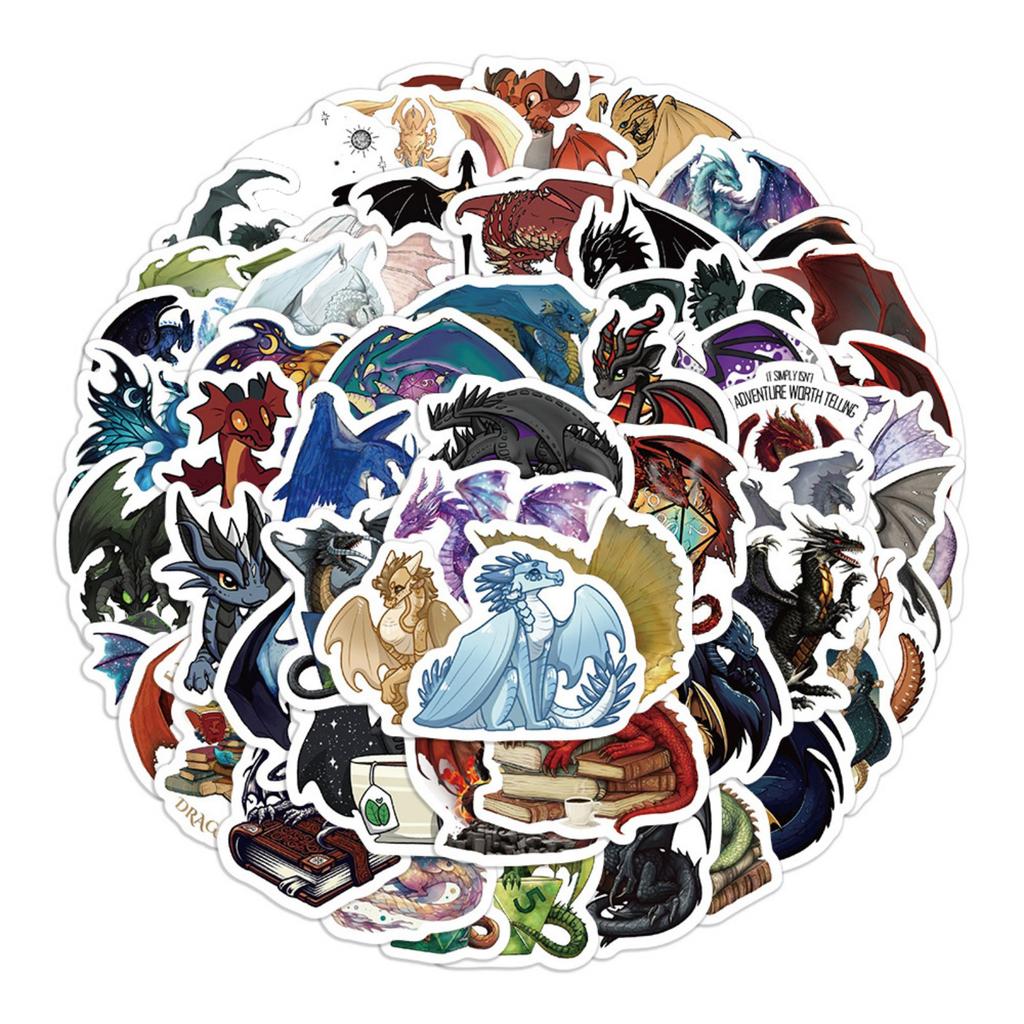 60pcs Suitcase Stickers Waterproof Stickers Scooter Computer Tablet Cartoon Decoration