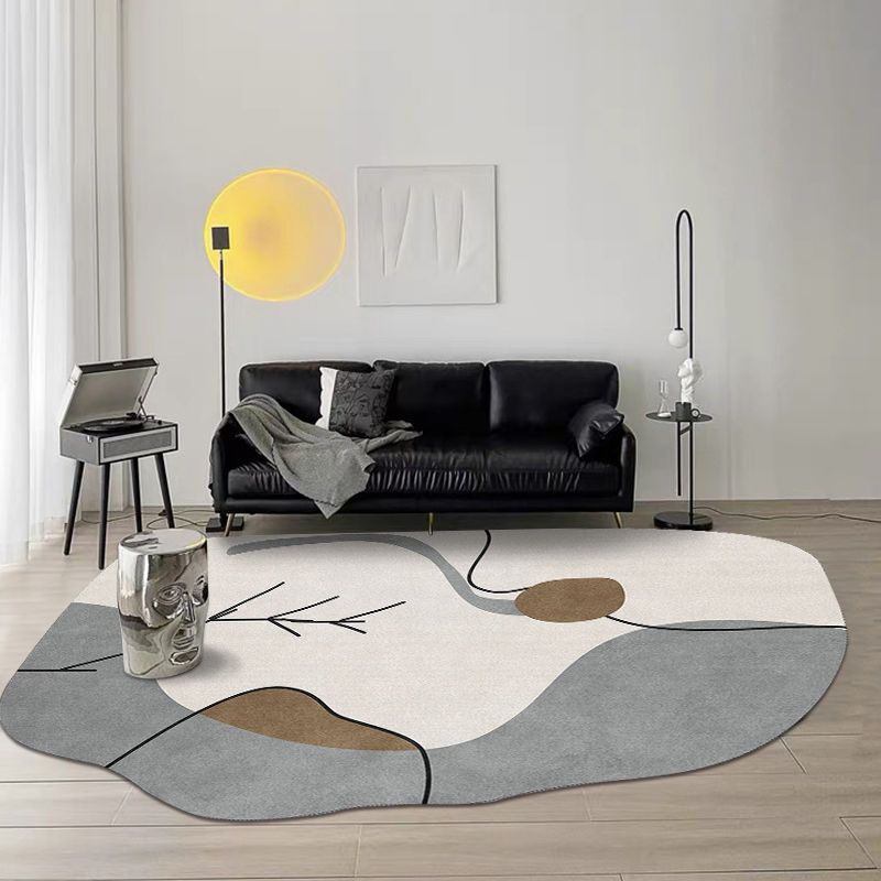 Skandynawski Dywan Luksusowy do Salonu Nowoczesny Prosty Styl Dekoracja Sypialni Dywan o Nieregularnym Kształcie Domowy Dywanik Miękki Mata Podłogowa na Dużą Powierzchnię