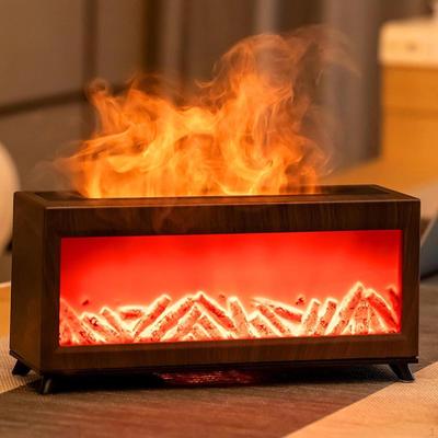 Kamin Aroma Ätherisches Öl Diffusor Desktop Air Mist Luftbefeuchter mit Fernbedienung für