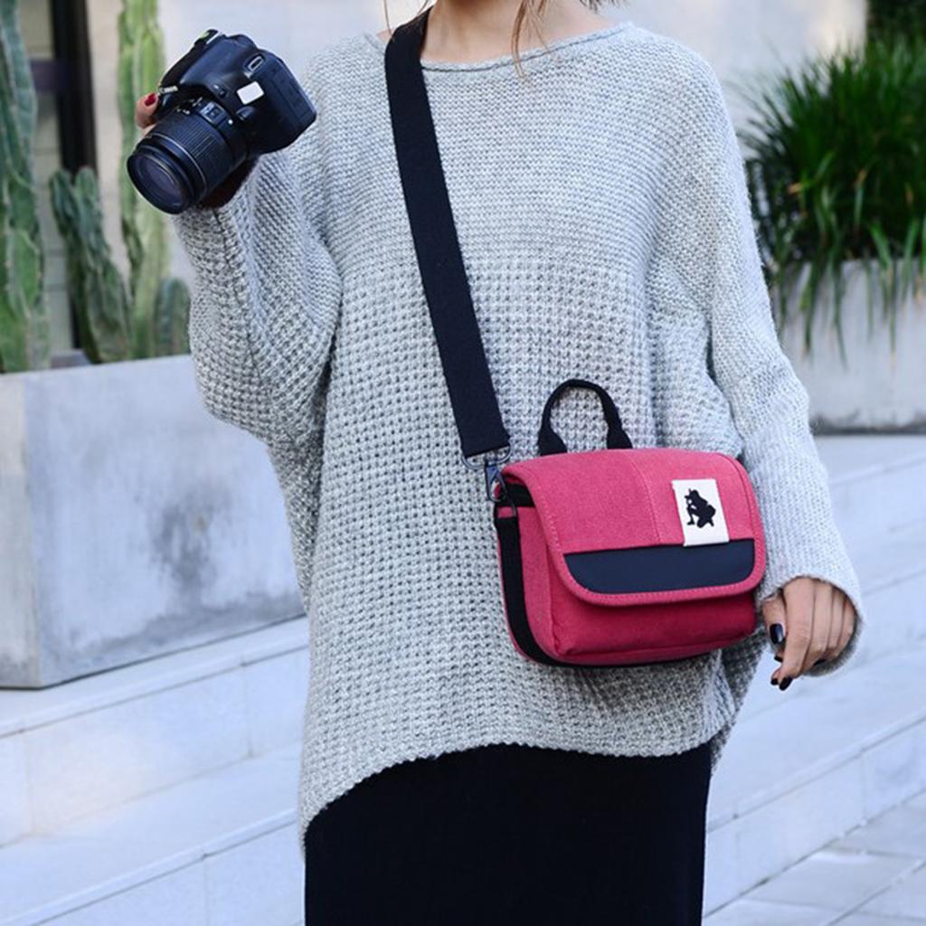 Multi-Functions Canvas Camera Bag, Shoulder Camera Case Anti-shock Shoulder Bag Soft, Comfort Camera Bag Carry Bag