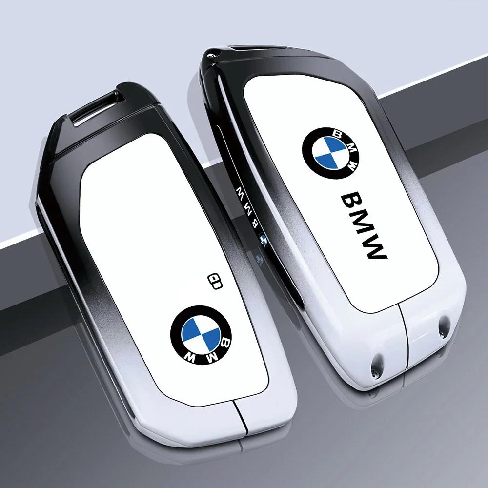 BAGE7 2026 Car Sticker Zinc Alloy Car Key Case Cover Shell Fob For BMW 1 2 3 4 5 6 7 Series X1 X3 X4 X5 X6 X7 F10 F20 F30 G20 G30 F15