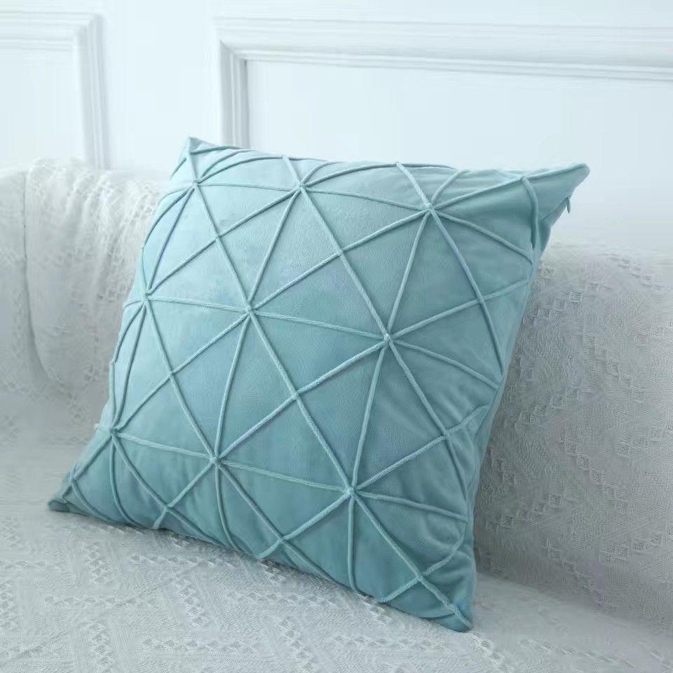 45cm Cushion Cover Modern Simple Soft Fluffy Pure White Plush Pillow Home Cushion Artificial Imitation Wool Pillow Cover