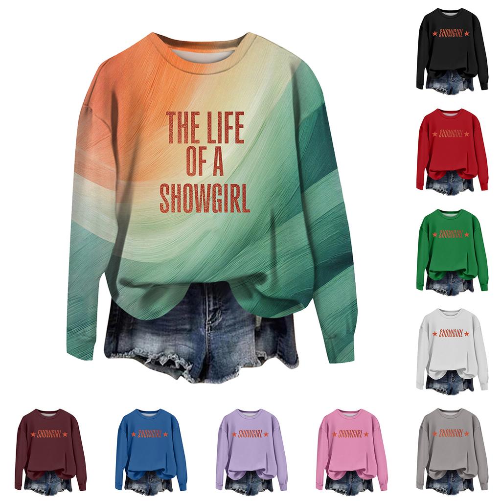 Women's Fashion Casual Long Sleeve Christmas Printed Neck Top