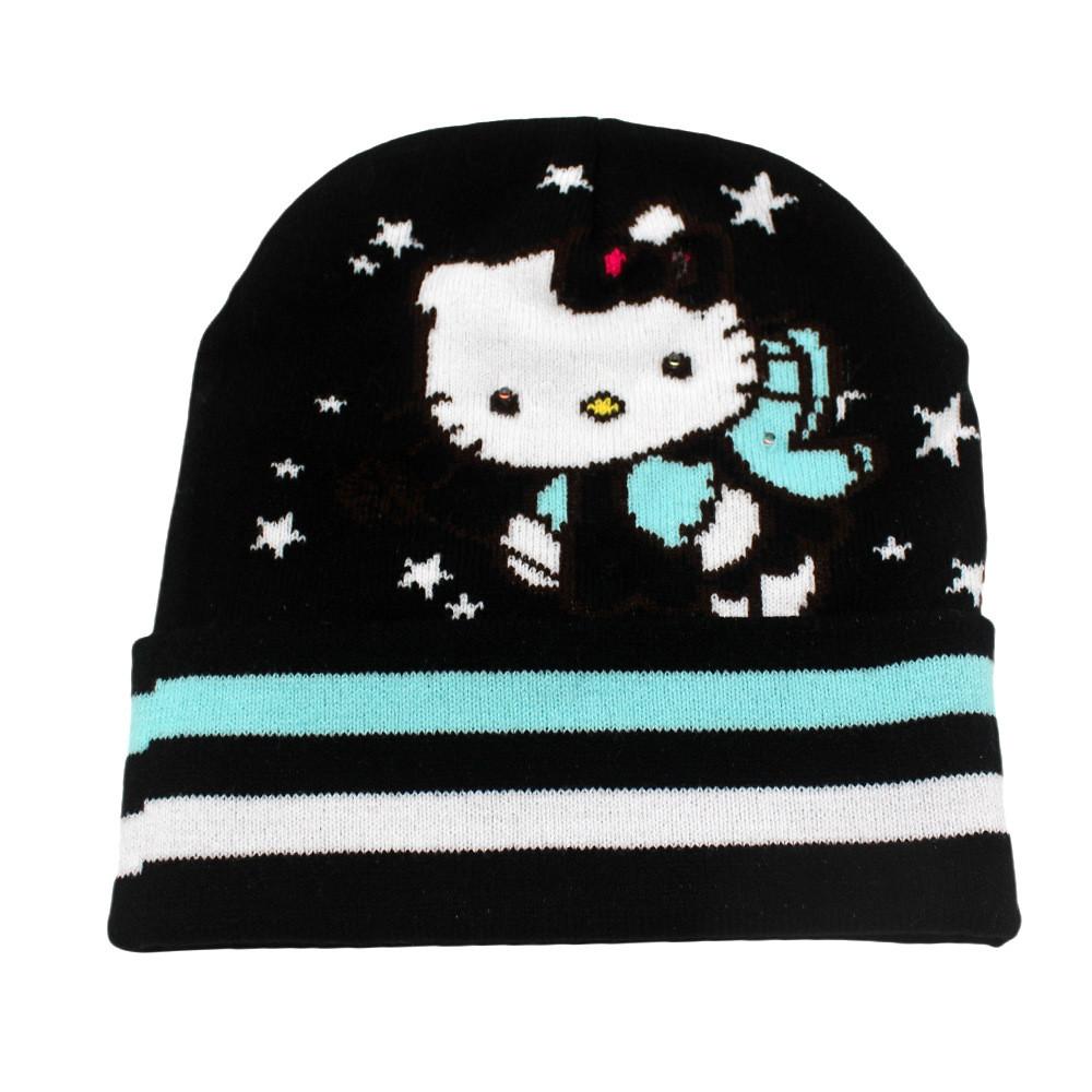Cozy Knit Kawaii Kuromi Stitch Character Beanie Hat For Stylish Winter Warmth