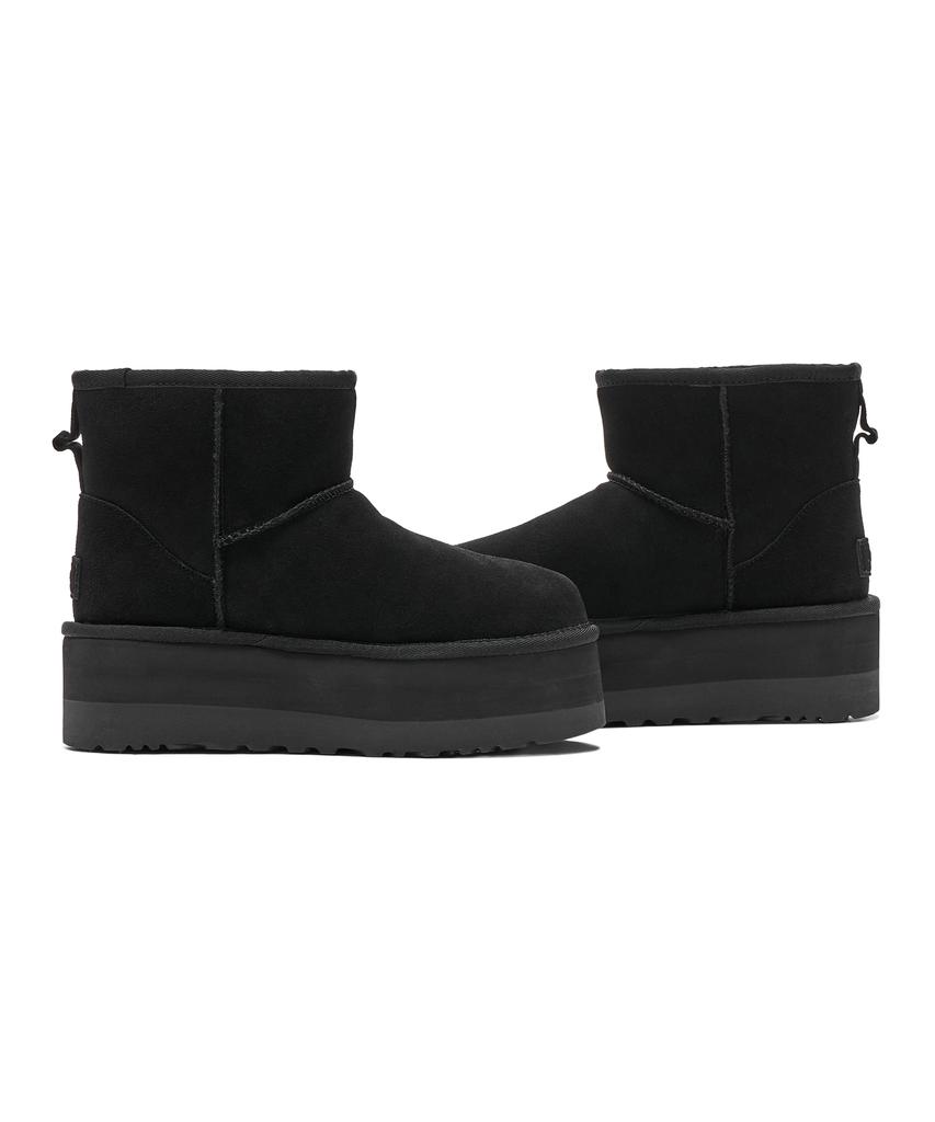 Ugg Suede Leather Platform Boots (Classic Mini Platform) W - Black / 1134991Blk