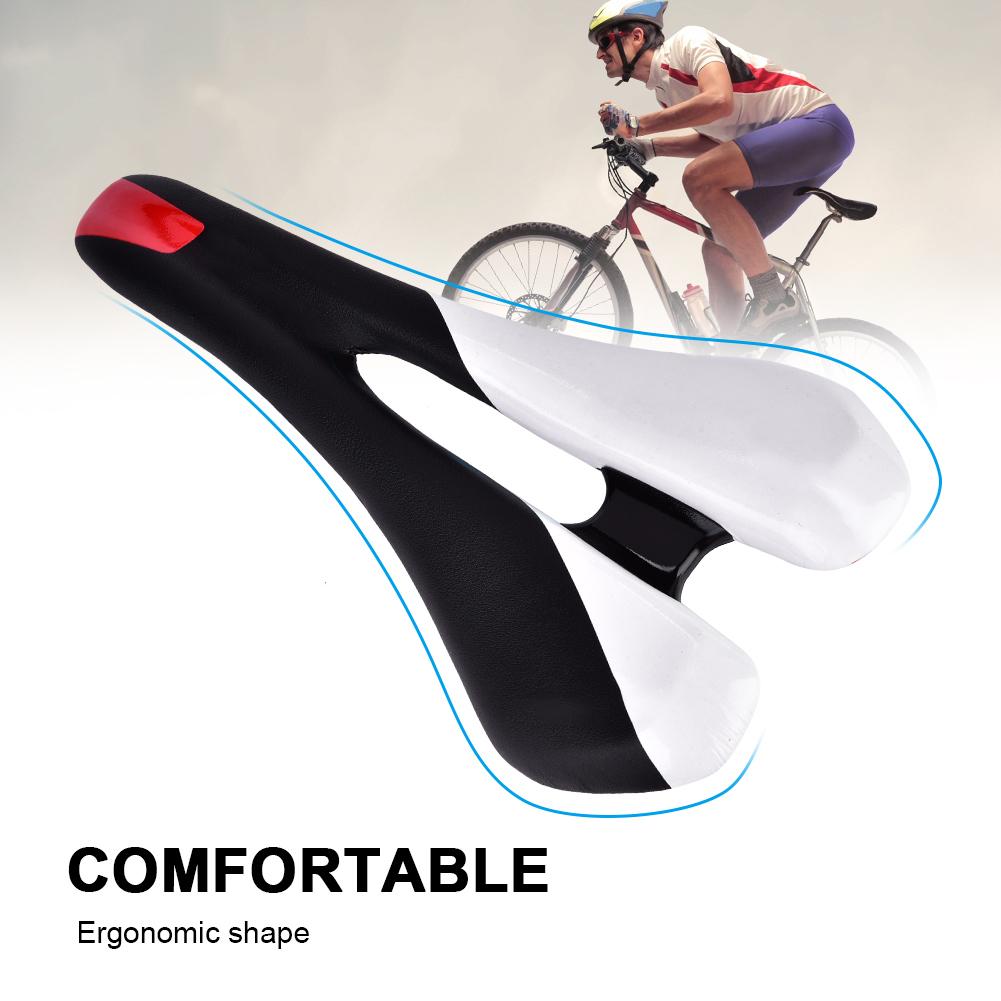 PU Lther   Cycling St Cushion Saddle For Mountain Road Bike(Red & Black)