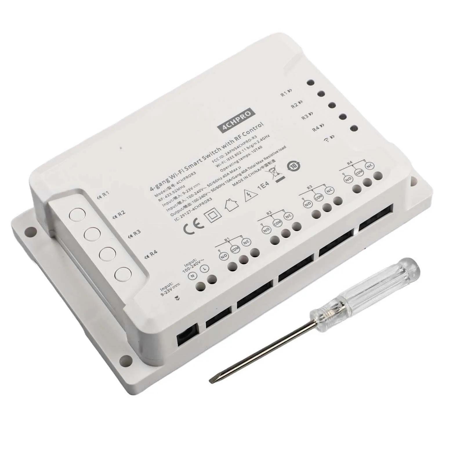 

4-Channel PRO R3 Quad-Link Smart Switch Wifi Switch Module With 433Hz RF Remote Control And App Voice Control For Smart Home China Mainland